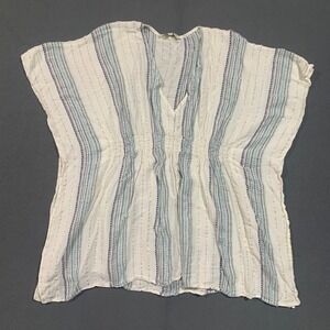 Shiraleah Chicago XL Swim‎ Cover Up Striped Metallic Lurex Kaftan Boho Swimwear